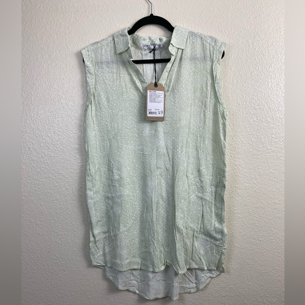 Prana Anini Tunic Sleeveless Tencel Modal Green Summer Beach Vacation Top XS NWT